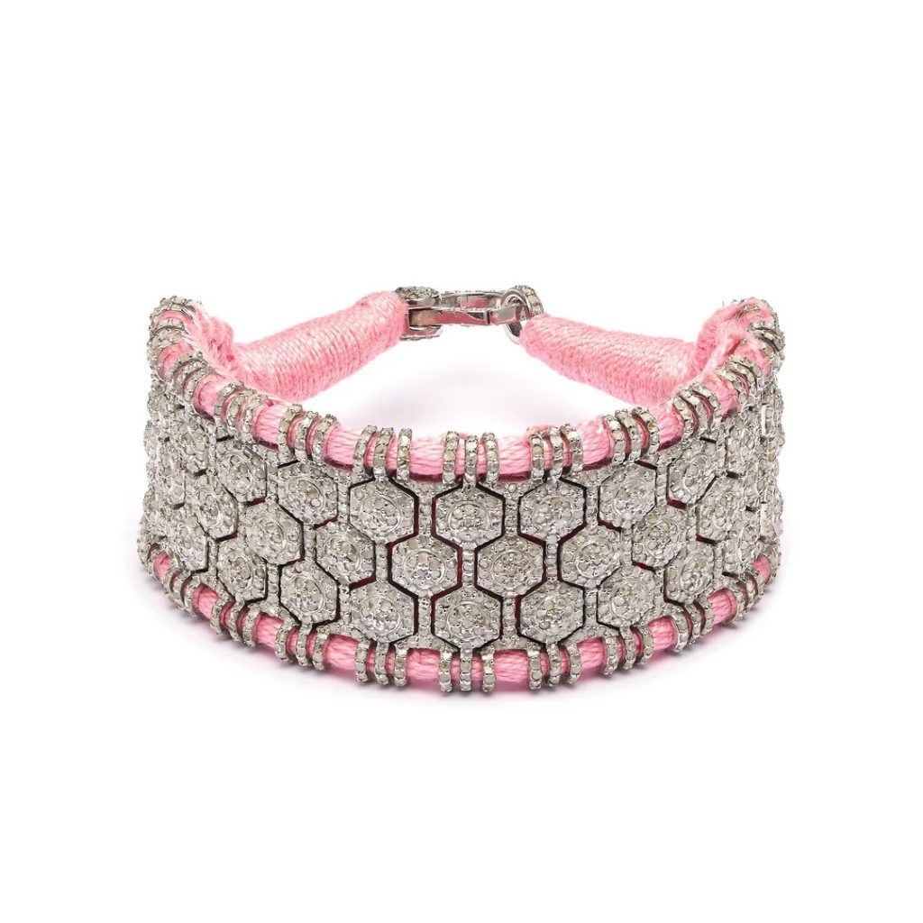 Handwoven Tourmaline and Diamond Bracelet: A Thread of Light Handwoven Tourmaline and Diamond Bracelet: A Thread of Light