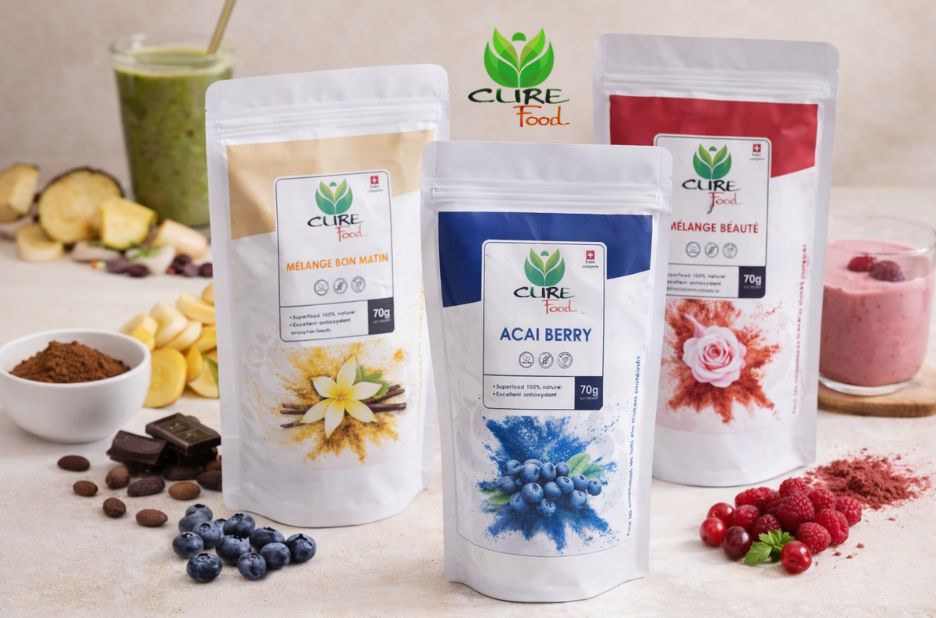 Coffret Superaliments Premium : Cadeau Santé et Nutrition Équilibrée sur Curefood.ch Coffret Superaliments Premium : Cadeau Santé et Nutrition Équilibrée sur Curefood.ch