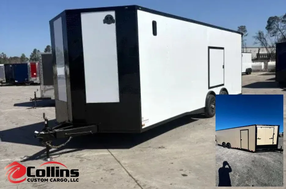 8.5 by 20 Charcoal Grey Race Trailer for Strength, Style, and Secure Transport 8.5 by 20 Charcoal Grey Race Trailer for Strength, Style, and Secure Transport